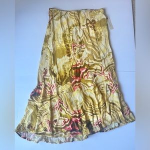 Anthropologie floral slit tiered midi skirt.